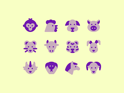 Plumpy icons: Chinese Zodiac Icons animals astrologer astrology chinese culture chinese zodiac design digital art dragon glyphs graphic design horse icon icon set icons icons8 monkey ui ux vector zodiac signs