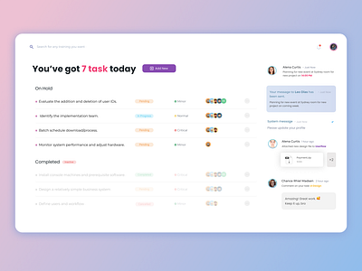 ToDo List - Task Management dailyui dashboard list notification priority product design progress task team to do list web design