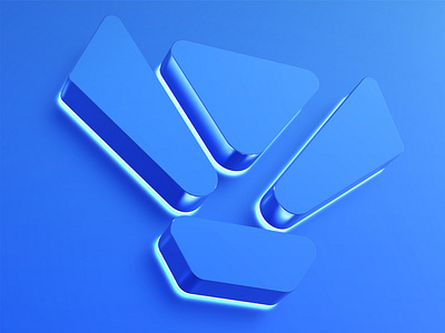 Xrevo logo mark 3D version 3d 3d logo 3d logo design 3d logo maker 3d logos 3d modeling branding branding agency logo mark visualisation