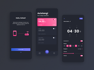 Asistangi - Alarm App alarm app alarms ui uidesign uxdesign