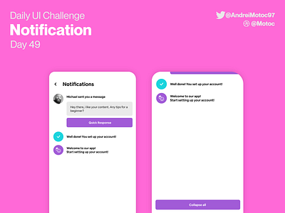 Daily UI #49 Notification app dailyui dailyuichallenge design figma mobile notification ui ui design ux uxui