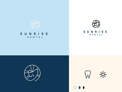 "Sunrise Dental" logo creative creative design creative logo dental dentist logo dentistry dentists design icon logo logodesign medical medical logo minimal minimalism modern design modern logo original design wordmark logo