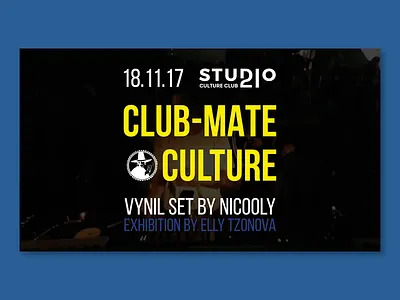 Interactive Event Cover Design for Club-Mate Event agency branding branding agency clubmate cover cover design event graphic design identity design ineractive marketing music video weare