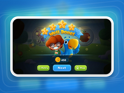 Finish level mobile game screen 2021 2021 design drawing gui illustration illustrator mobile game ui uiux