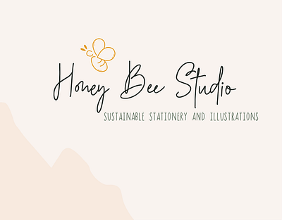 Stationery shop logo bee logo branding design icon logo minimal studio logo typography
