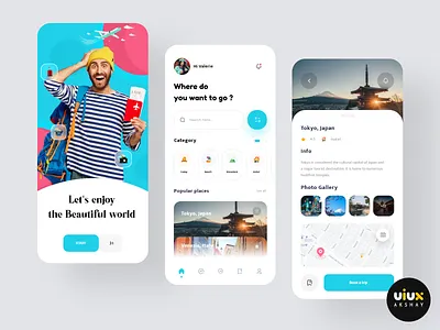 Travel Mobile App Design daily destination explore ios journey map tour tourism tourist travel travel agency travel app traveling travelling trip trip planner ui ui design vacation vacations