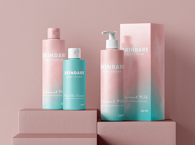 SkinDare Packaging Design advertise branding cosmetic design haircare illustration logo packaging prodcut skincare typography vector