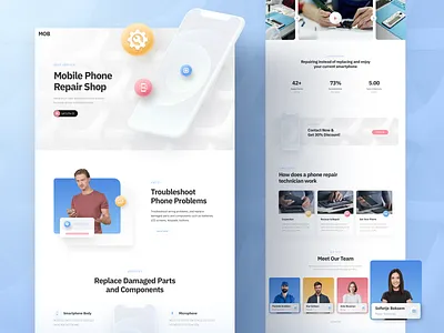 Mobile Phone Repair Website figma landing mobile phone repair responsive sketch template ui ux website xd