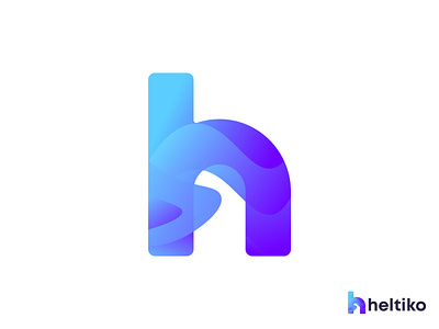 Modern Gradient H logo - heltiko abstract logo agency app logo brand design brand identity branding business g g icon g letter gradient logo illustration international style lettering logo logotype modern logo modern logo designer new trending logo technology typography