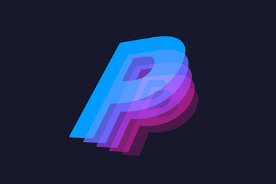 Its a "P" 3d concept illustration minimal simple xd