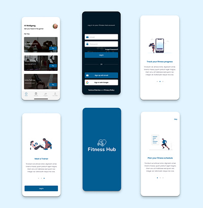 Fitness App app design ui ux
