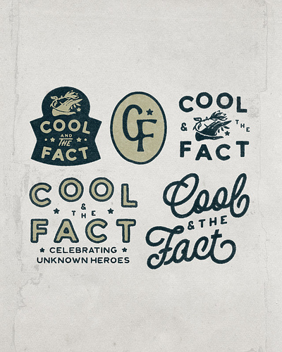 Cool & The Fact angonmangsa badge badge design badge logo badges branding company design graphicdesign hand drawn illustration logo logodesign logotype typography vintage vintage badge vintage design vintage logo