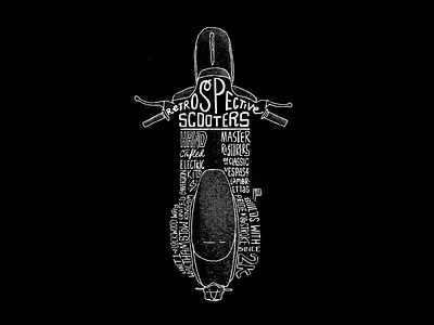 Vespa + Type 💯 💥 collage collages illustration typography