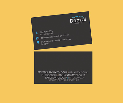 Business card_Dental back side black business card business card design contact dental dentist design email front side job location phone number teeth tooth work