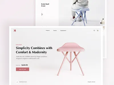 Furniture E-Commerce Shop chair online shop chair online shop e commerce furniture furniture website glassmorphism landing page minimal design mobile design neomorphism online shop trending shot 2021 uiux uiuxdesign web design