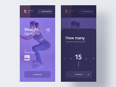 Dark Fitness App app body clean dark design fat fit interface ios layout minimal mobile night running simple tracker trainer ui ux yoga