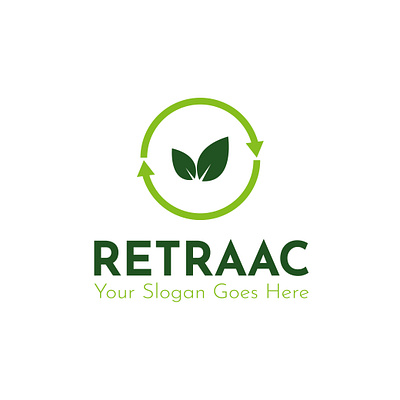 RETRAAC art brand identity branding businesslogo clean company logo creative logo design eyecatching flat graphic design green leaf logo logo logo design simple