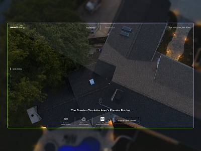 Neon Roofing | Landing Design branding business clean ui glass green house installation interactive interface landing page minimalist modern neon real estate roofing sleek ui uiux website design