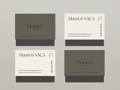 Mauro’s Interiors Business Cards brand identity branding business card business card design business cards businesscard design graphic design logo stationery