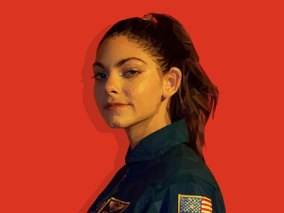 Alyssa Carson 2d adobe adobe illustrator artwork astronaut design designer digital digital art flat illustration illustrator low poly low polygon lowpolyart mars nasa vector vector art visual