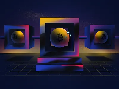 Earn X3 in BTC - Sci-Fi Theme bitcoin btc crypto crypto wallet cryptocurrency futuristic graphic design illustration oblik oblik studio photoshop sci fi science fiction space wallpapers