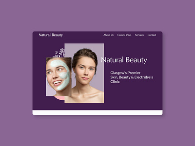 Natural Beauty Glasgow Website beauty salon hair salon hairdresser ux web design