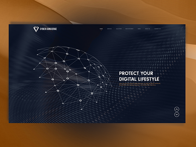 Cyber Concierge clean landing page minimal typography ui design ui designs ux design ux designs
