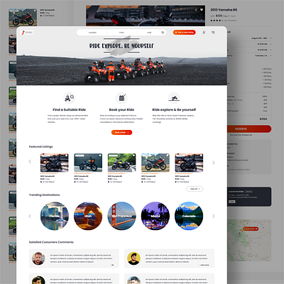 Joyriid Web Design Homepage powersports rental rental website ui design uidesign uiux user experience userinterface ux design uxdesign web design webdesign