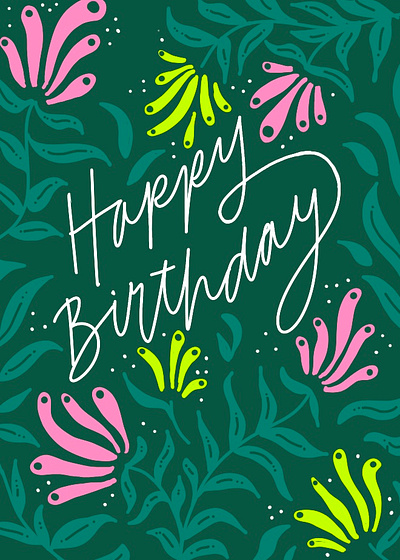 Birthday Greeting Card art design graphic design greeting cards greetingcard handlettering illustration typography