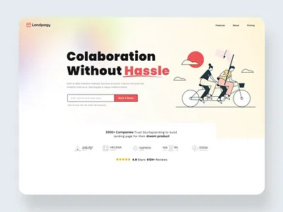 Landpagy - Team management saas landing page landing design landing page trend landingpage motion design saas app saas landing page top ui ui ux website design