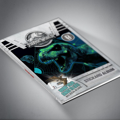 Jurassic World Album book design graphic design license design licensing