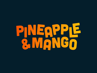 Pineapple & Mango Juice Bar - 30 Days of Logos branding flat gradient juice juice bar logo logo design mango pineapple tropical typography wordmark