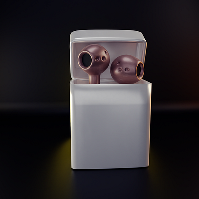 Earphones 3d art b3d blender3d design earphones products