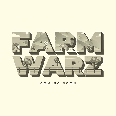 Farm Warz branding colors design game graphic design illustration type typography vector