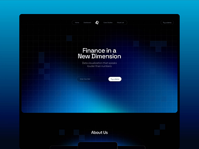 Finance Dashboard - Landing Page Design 3d ai animation blockchain blue branding concept crypto dapp dashboard defi finance financial graphic design landing page motion design startup token ui web3