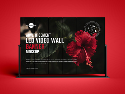 Free LED Video Wall Banner Mockup banner banner mockup branding design download free free mockup freebies mockup mockup design mockup free mockup psd mockup template template