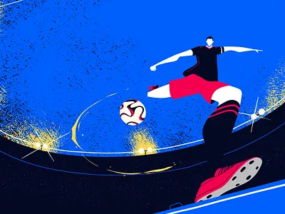 Football art ball blublu studios blue cel animation colors design football hobby illustration light man manifesto soccer sports texture