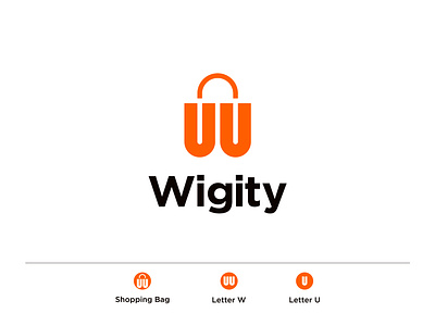 Wigityy Logo Design bag branding clean concept creative girls happyness logos mark minimal modern people price shapes shopping bag simple smart symbol tag women