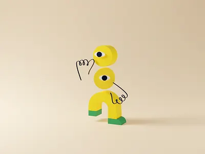 Biclopert 3d design exploration illustration ilustración