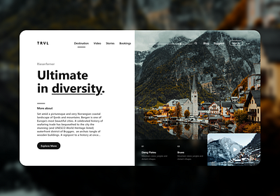TRVL - Travel & Tourism art design flat illustration minimal ui ux vector web website