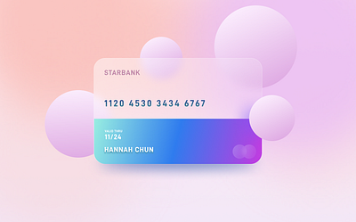 Glassmorphism UI - Credit Card design glassmorphism trendy ui uidesign