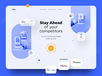 Online Banking Landing Page design ewallet finance icons illustration landing page online banking sketch ui ux