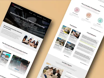 Homepage Design - Research Computing branding education website technology website typography ui ux vector visual design website design