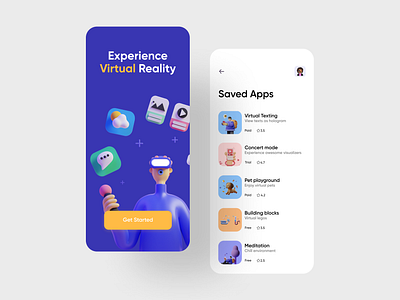 virtual app design app design figma illustration mobile ui uidesign uiuxdesign ux uxdesign