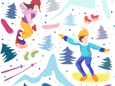 snow sketing men seamless seamless pattern seamless patterns seamlesspattern snow snow flake snowboard snowboarding snowflake women