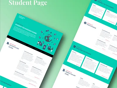 University's Resource Landing Page branding community covid19 education website illustration technology website ux vector visual design website design