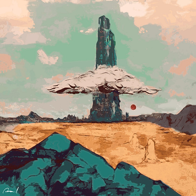 planeta Azul blue illustration outer world planet