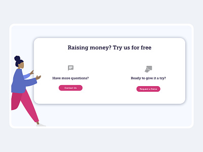 CTA action cards color design icon typography ui web website