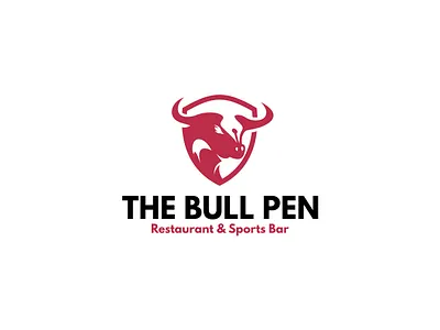 Bull Pen design logo vector