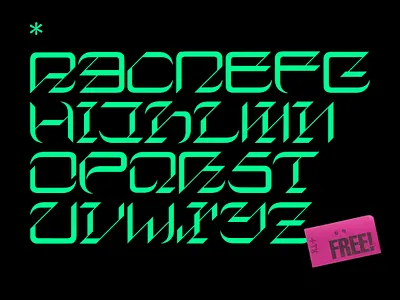 Hyperfutura *FREE FONT design font free freebie futura future futuristic gift gothic mockup poster type type art typedesign typeface
